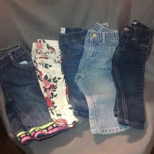 18 month girls jeans leggings lot